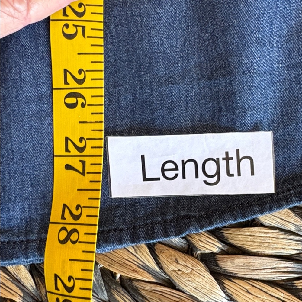 Luvamia Chambray Long Sleeve Button Down Denim Shirt size L - Picture 14 of 16